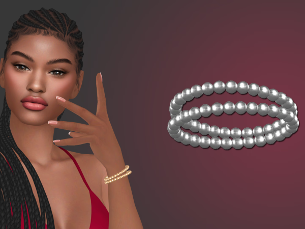 Alpha Camille Beaded Bracelet - The Sims 4 Custom Content
