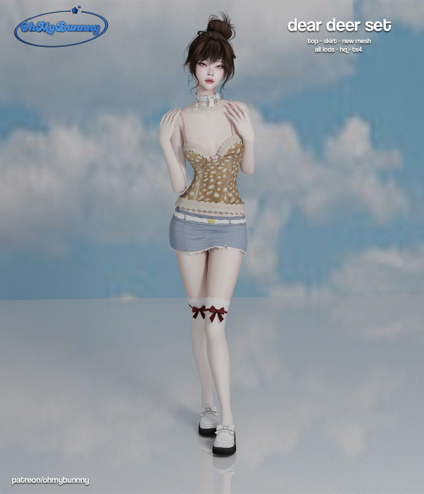Alpha Dear Deer Set by ohmybunnny2 - The Sims 4 Custom Content