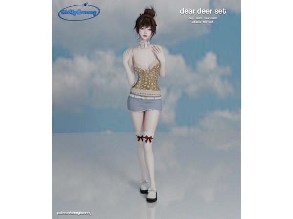 Alpha Dear Deer Set - The Sims 4 Custom Content