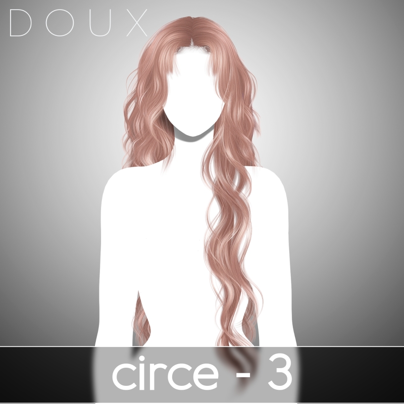 Alpha Doux Circe Hairstyle (Style Left version) by douxhair - The Sims 4 Custom Content