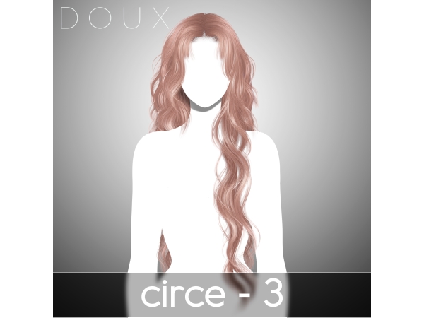 Alpha Doux Circe Hairstyle (Style Left version) - The Sims 4 Custom Content
