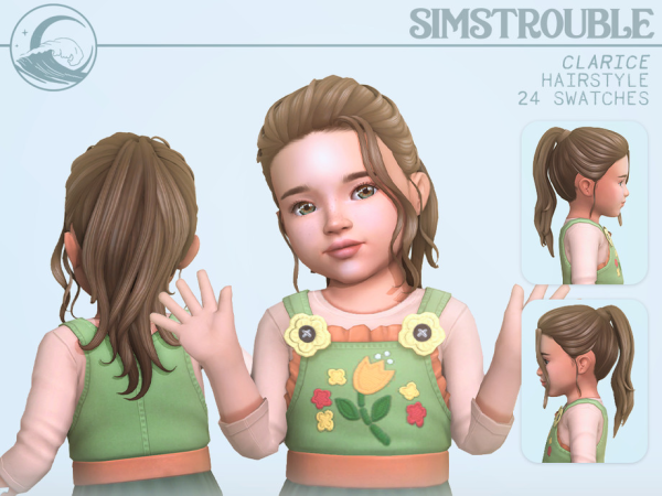 Clarice Hairstyle Set - Toddlers Conversion by simstrouble