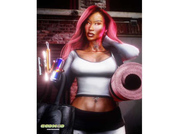 Alpha The Light Chill Set by cocogames - The Sims 4 Custom Content
