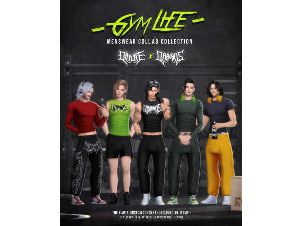 Maxis Match GymLife Collection Daylife x Oranos Collab - The Sims 4 Custom Content