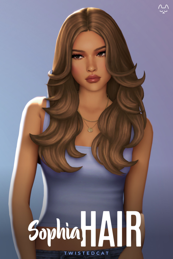 Maxis Match Sophia Hair by simsfinds - The Sims 4 Custom Content