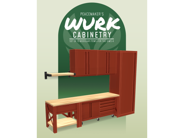 WURK Cabinetry - 13 Modular items for TS4 by simsationaldesigns