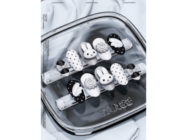 Alpha 333Miffy Nail - The Sims 4 Custom Content