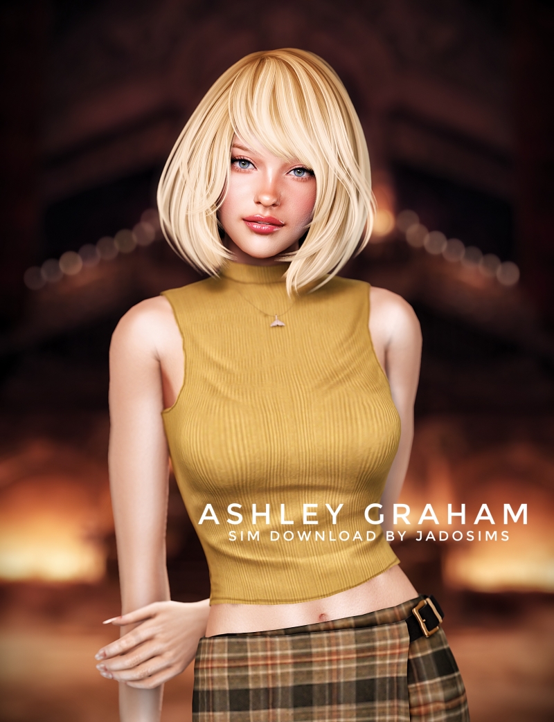 Alpha Ashley Graham (Sim Download) by shopwithflynnn - The Sims 4 Custom Content