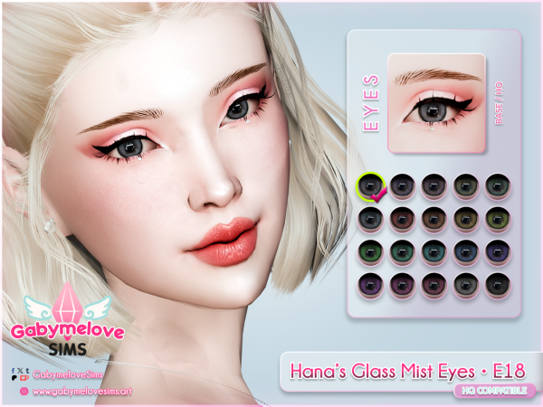 Hana’s Glass Mist Eyes • E18, contact lenses
