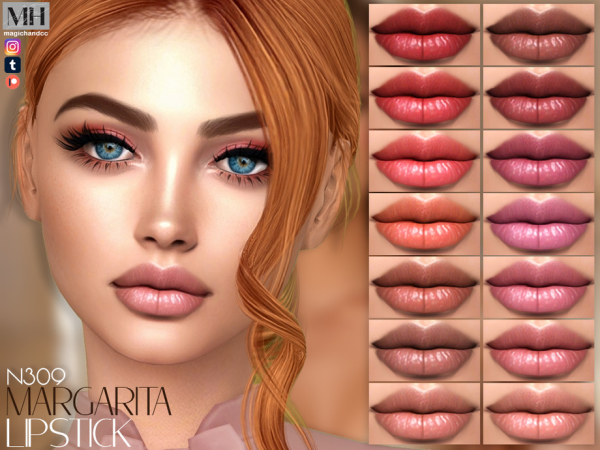Alpha Margarita Lipstick N309 - The Sims 4 Custom Content