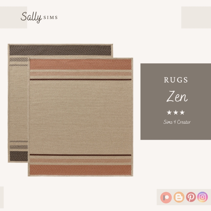 Alpha Rugs ZEN by sally4sims - The Sims 4 Custom Content