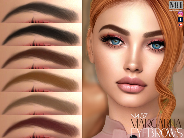 Alpha Margarita Eyebrows N457 - The Sims 4 Custom Content
