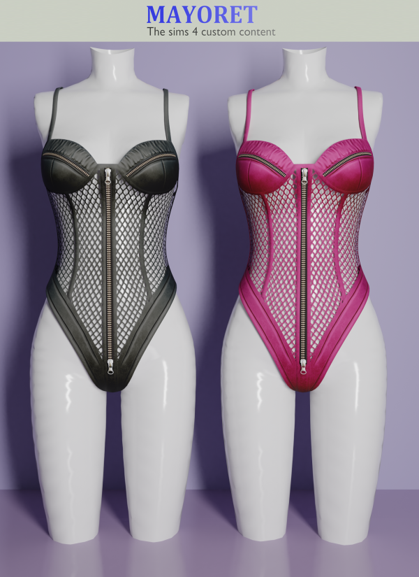 Alpha LS Fretty Lingerie by mayoret - The Sims 4 Custom Content