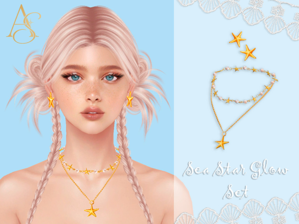 Alpha Sea Star Glow Set by AbendsternCC - The Sims 4 Custom Content