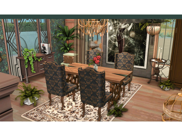 Mix Gola Dining Room by miwisimsie - The Sims 4 Custom Content