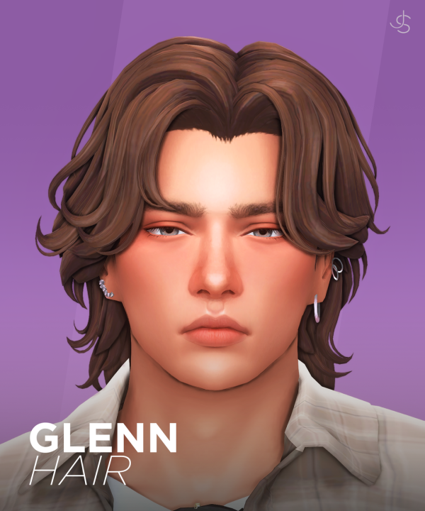 Maxis Match Glenn Hair by simsfinds - The Sims 4 Custom Content
