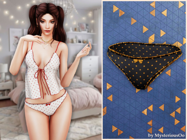Alpha Polka dot classic briefs by thesimsresource - The Sims 4 Custom Content
