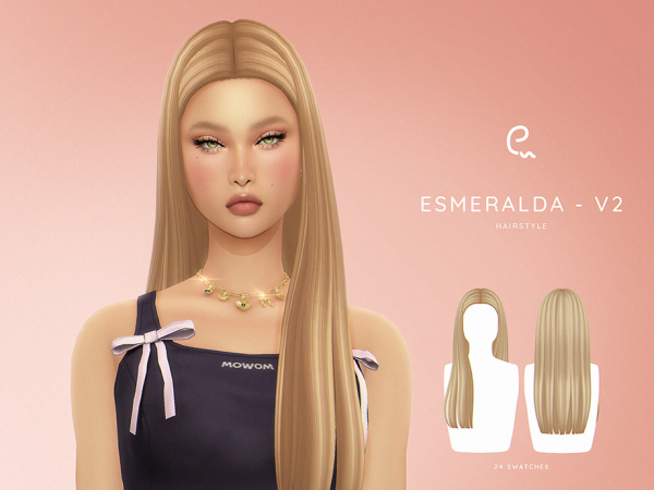 Sims 4 Esmeralda Hairstyle V2 by Enriques4