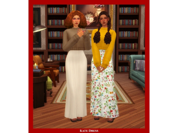 Maxis Match Literary Club Collection Dress - The Sims 4 Custom Content