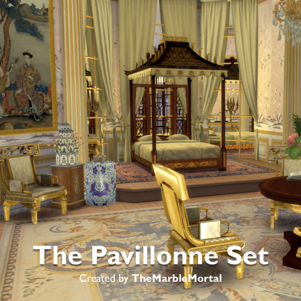Alpha The Pavillonne Set by simsfinds - The Sims 4 Custom Content