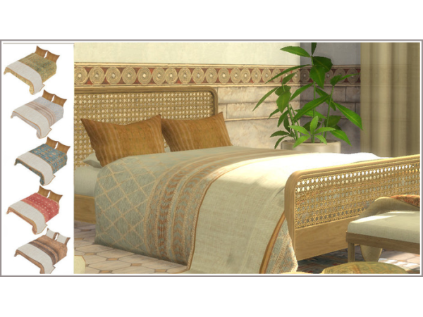 Minos Bed and Bed Blanket 🏛️🌿✨