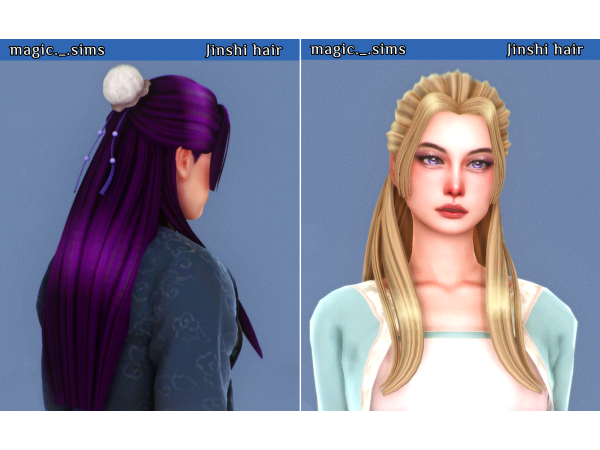 Maxis Match Jinshi hair Magic_sims - The Sims 4 Custom Content