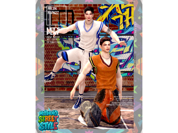 Alpha VNeck Stripe Sleeveless Sweater Side Tuck Vest by heathenthirteen - The Sims 4 Custom Content