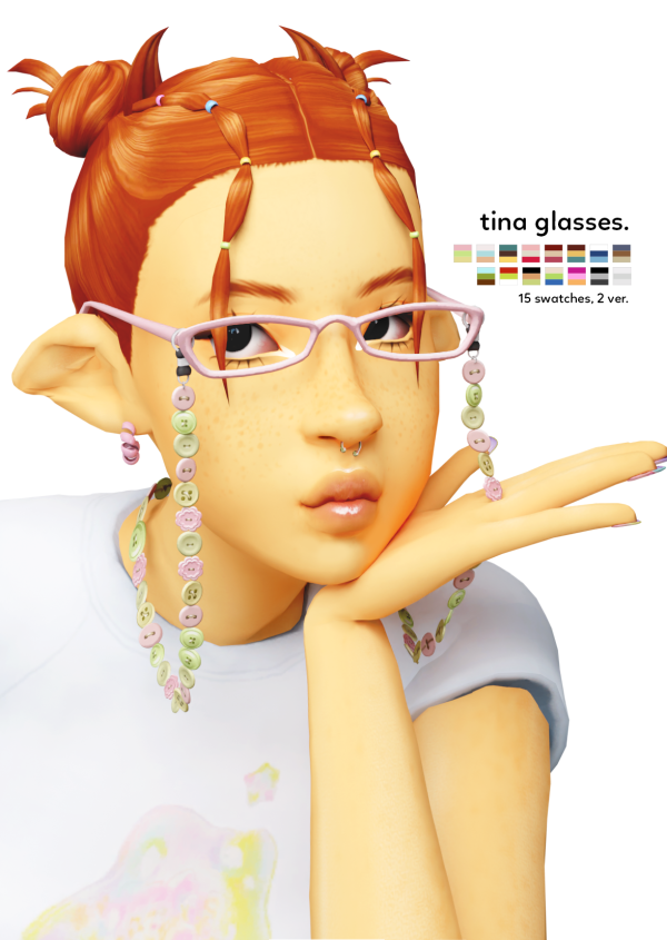 Maxis Match tina glasses by simsfinds - The Sims 4 Custom Content