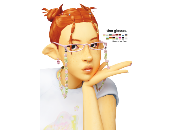 Maxis Match tina glasses by nsves - The Sims 4 Custom Content