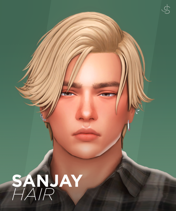 Maxis Match Sanjay Hair by simsfinds - The Sims 4 Custom Content
