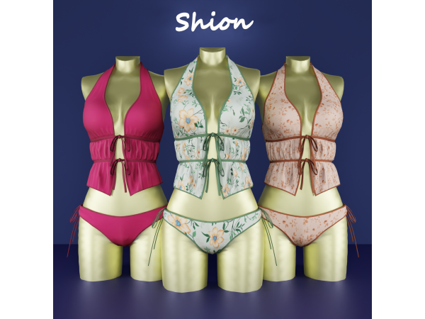 Alpha Shion Kim Retro Picnic Tankini - The Sims 4 Custom Content
