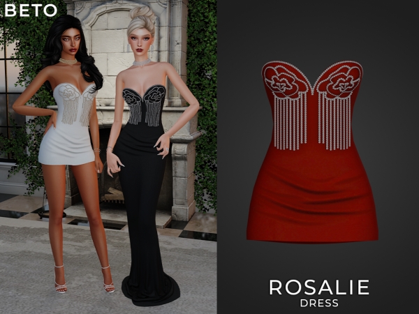 Alpha Rosalie (Dress) - The Sims 4 Custom Content