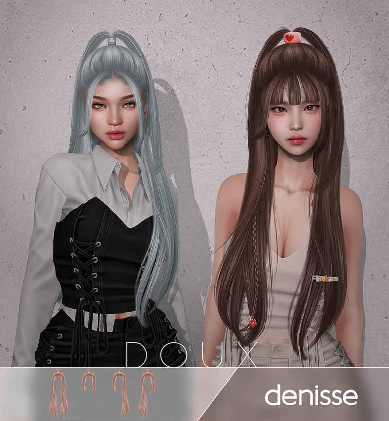 Alpha Doux Denisse Hairstyle by douxhair - The Sims 4 Custom Content