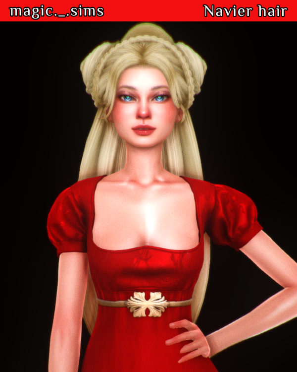 Maxis Match Navier hair Magic_sims by simsfinds - The Sims 4 Custom Content