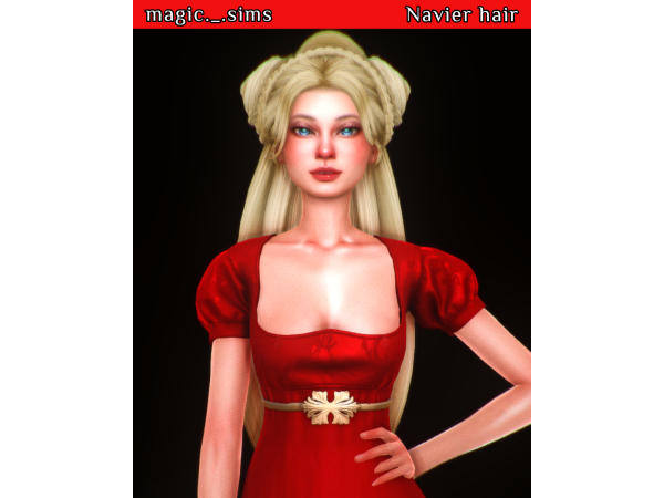 Maxis Match Navier hair Magic_sims - The Sims 4 Custom Content