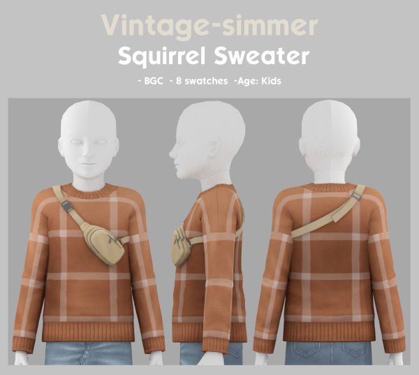 Maxis Match Squirrel Sweater simmer by simsfinds - The Sims 4 Custom Content