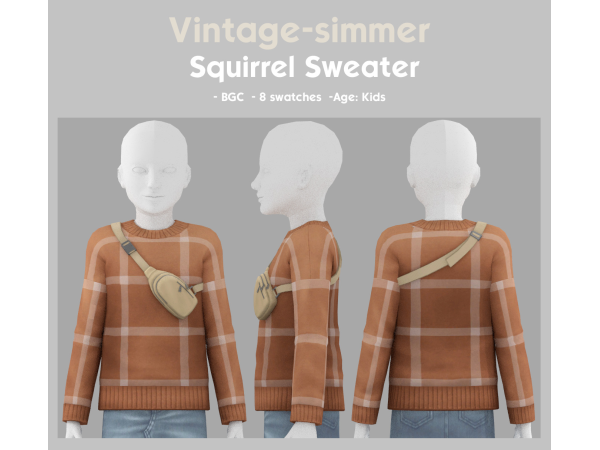 Maxis Match Squirrel Sweater simmer by vintage - The Sims 4 Custom Content