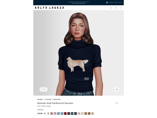 Maxis Match Ralph Lauren Sweater Recolors by willowbeesims - The Sims 4 Custom Content