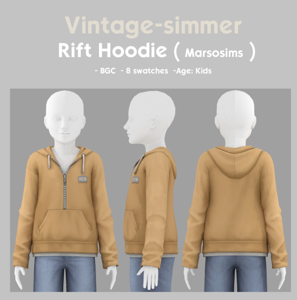 Maxis Match Felix Pullover Rift Hoodie simmer by simsfinds - The Sims 4 Custom Content
