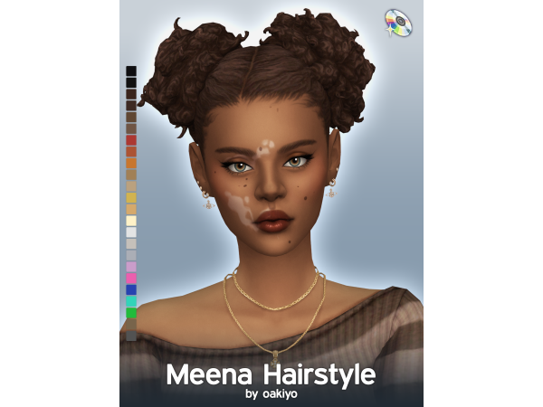 Maxis Match Meena Hairstyle by oakiyo - The Sims 4 Custom Content