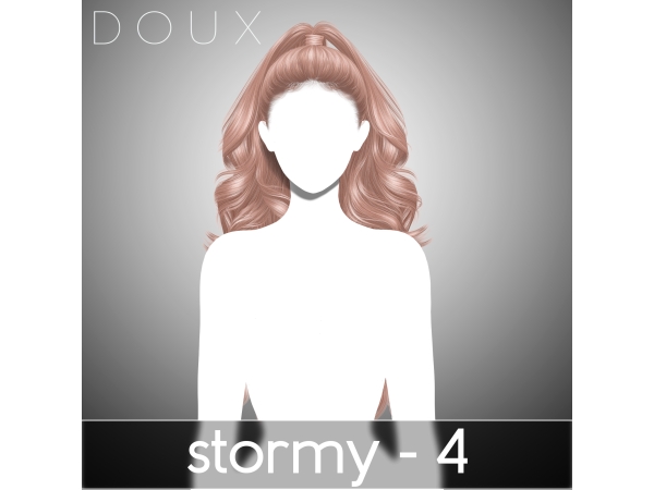 Alpha Doux Stormy Hairstyle Style Back Free - The Sims 4 Custom Content