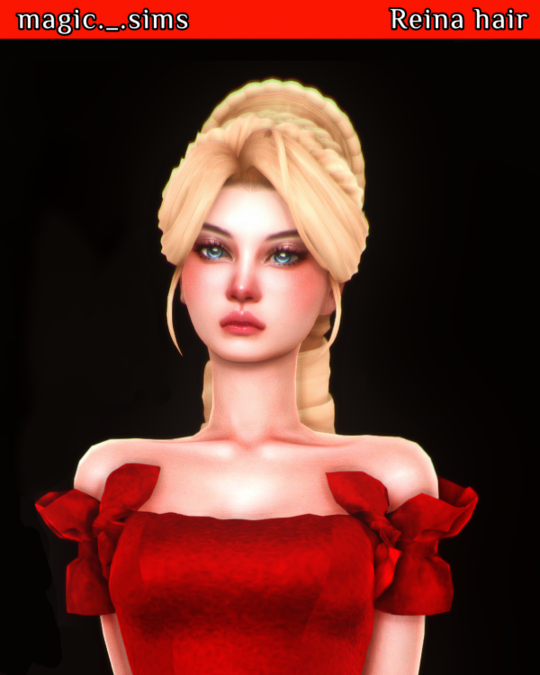 Maxis Match Reina hair Magic_sims by simsfinds - The Sims 4 Custom Content
