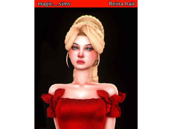 Maxis Match Reina hair Magic_sims - The Sims 4 Custom Content