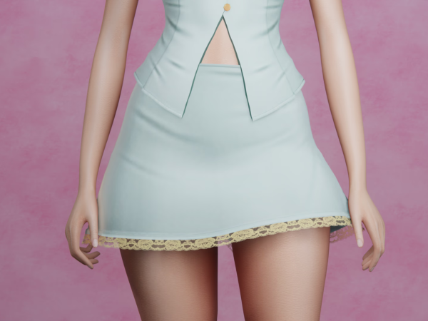 Alpha Clover Skirt - The Sims 4 Custom Content