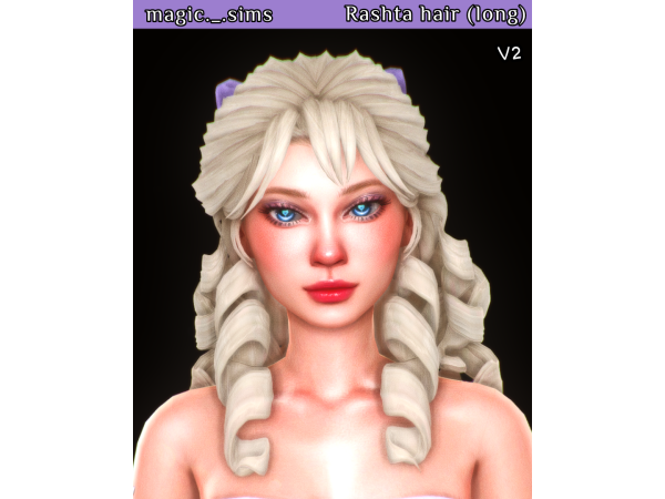 Maxis Match Rashta hair (long version) Magic_sims - The Sims 4 Custom Content