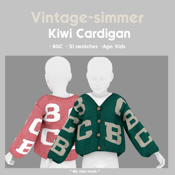Alpha Kiwi Cardigan simmer by simsfinds - The Sims 4 Custom Content