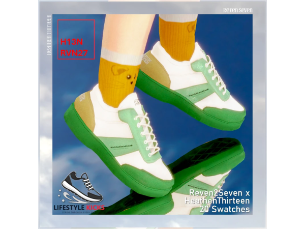 Mix Child's Classic Low Top Suede Casual Trainer by heathenthirteen - The Sims 4 Custom Content
