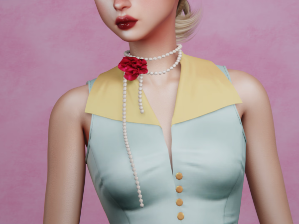 Alpha Clover Necklace - The Sims 4 Custom Content