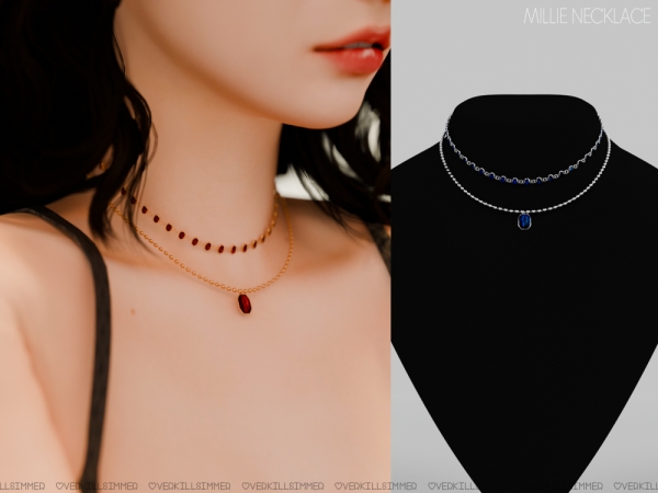 Mix Millie necklace - The Sims 4 Custom Content