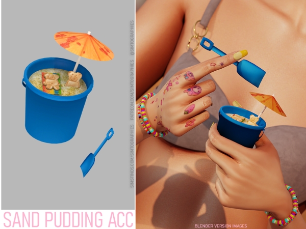 Alpha Sand Pudding Acc (All Ages) - The Sims 4 Custom Content